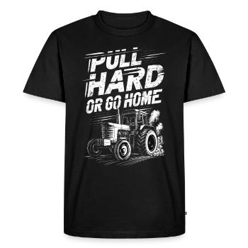 Tractor Pulling Tractor Pulling Tractor Power Farm - Men's Premium Organic T-Shirt - black - Front - Nico (187cm)