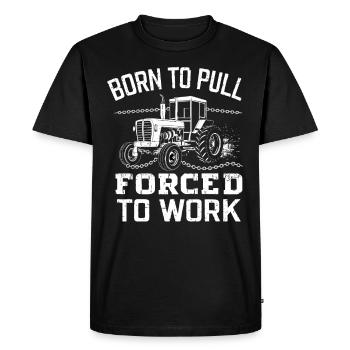 Tractor Pulling Tractor Pulling Tractor Power Farm - Men's Premium Organic T-Shirt - black - Front - Nico (187cm)