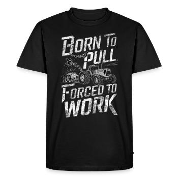 Tractor Pulling Tractor Pulling Tractor Power Farm - Men's Premium Organic T-Shirt - black - Front - Nico (187cm)