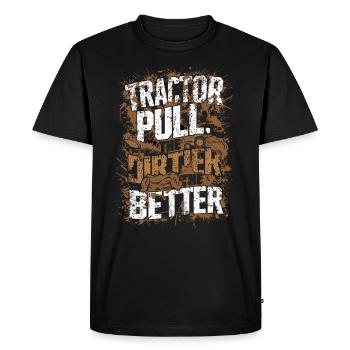 Tractor Pulling Tractor Pulling Tractor Power Farm - Men's Premium Organic T-Shirt - black - Front - Nico (187cm)