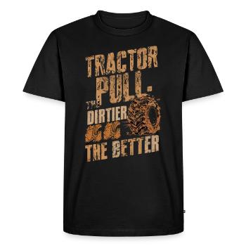 Tractor Pulling Tractor Pulling Tractor Power Farm - Men's Premium Organic T-Shirt - black - Front - Nico (187cm)