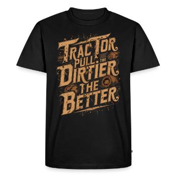 Tractor Pulling Tractor Pulling Tractor Power Farm - Men's Premium Organic T-Shirt - black - Front - Nico (187cm)