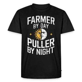 Tractor Pulling Tractor Pulling Tractor Power Farm - Men's Premium Organic T-Shirt - black - Front - Nico (187cm)
