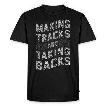 Tractor Pulling Tractor Pulling Tractor Power Farm - Men's Premium Organic T-Shirt - black - Front - Nico (187cm)