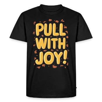 Tractor Pulling Tractor Pulling Tractor Power Farm - Men's Premium Organic T-Shirt - black - Front - Nico (187cm)