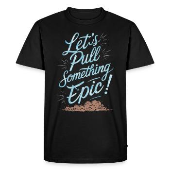 Tractor Pulling Tractor Pulling Tractor Power Farm - Men's Premium Organic T-Shirt - black - Front - Nico (187cm)