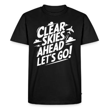 Contrôleur de la circulation aérienne Aircraft Flight Service - T-shirt Premium bio Homme - noir - Devant - Nico (187cm)