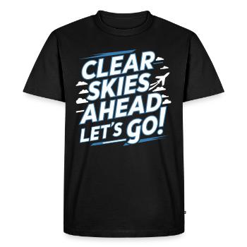 Contrôleur de la circulation aérienne Aircraft Flight Service - T-shirt Premium bio Homme - noir - Devant - Nico (187cm)