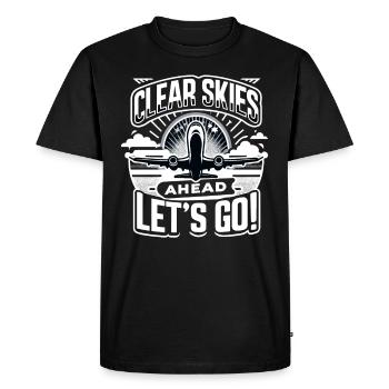 Contrôleur de la circulation aérienne Aircraft Flight Service - T-shirt Premium bio Homme - noir - Devant - Nico (187cm)