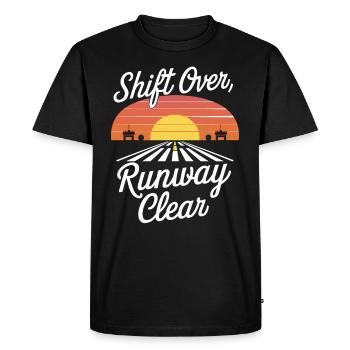 Contrôleur de la circulation aérienne Aircraft Flight Service - T-shirt Premium bio Homme - noir - Devant - Nico (187cm)