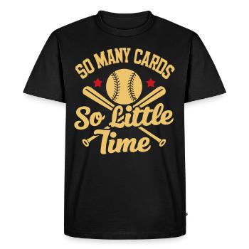 Baseball Cards Baseball Player Baseball Fan Gift - Men's Premium Organic T-Shirt - black - Front - Nico (187cm)