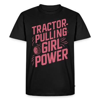 Tractor Pulling Tractor Pulling Tractor Power Farm - Men's Premium Organic T-Shirt - black - Front - Nico (187cm)
