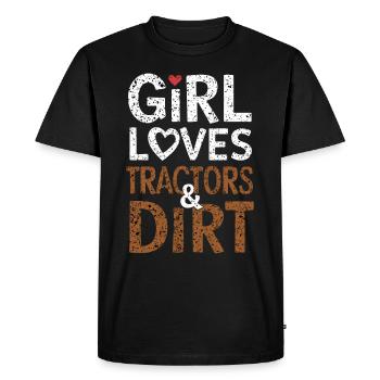 Tractor Pulling Tractor Pulling Tractor Power Farm - Men's Premium Organic T-Shirt - black - Front - Nico (187cm)