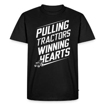 Tractor Pulling Tractor Pulling Tractor Power Farm - Men's Premium Organic T-Shirt - black - Front - Nico (187cm)