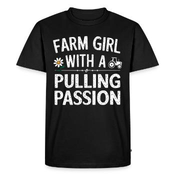 Tractor Pulling Tractor Pulling Tractor Power Farm - Men's Premium Organic T-Shirt - black - Front - Nico (187cm)