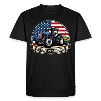 Tractor Pulling Tractor Pulling Tractor Power Farm - Men's Premium Organic T-Shirt - black - Front - Nico (187cm)