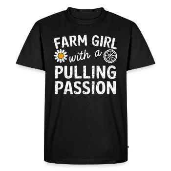 Tractor Pulling Tractor Pulling Tractor Power Farm - Men's Premium Organic T-Shirt - black - Front - Nico (187cm)