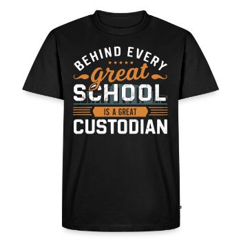 School administrators School staff Caretakers - Men's Premium Organic T-Shirt - black - Front - Nico (187cm)