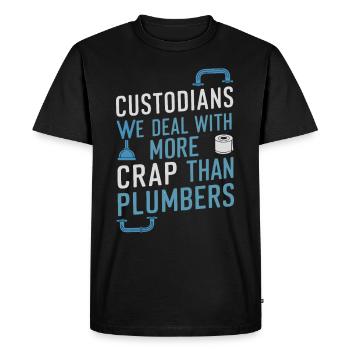 School administrators School staff Caretakers - Men's Premium Organic T-Shirt - black - Front - Nico (187cm)