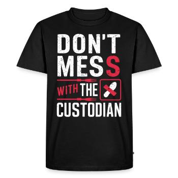 School administrators School staff Caretakers - Men's Premium Organic T-Shirt - black - Front - Nico (187cm)