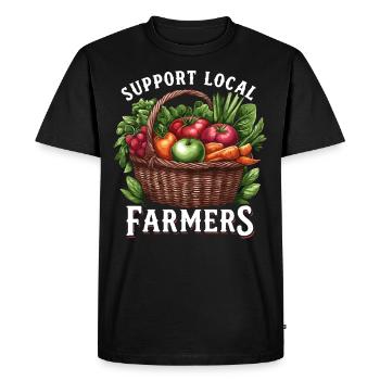 Marché fermier Agriculture Agriculture Alimentation - T-shirt Premium bio Homme - noir - Devant - Nico (187cm)