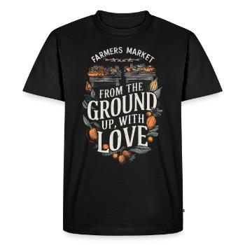 Marché fermier Agriculture Agriculture Alimentation - T-shirt Premium bio Homme - noir - Devant - Nico (187cm)