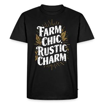 Marché fermier Agriculture Agriculture Alimentation - T-shirt Premium bio Homme - noir - Devant - Nico (187cm)
