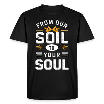 Marché fermier Agriculture Agriculture Alimentation - T-shirt Premium bio Homme - noir - Devant - Nico (187cm)