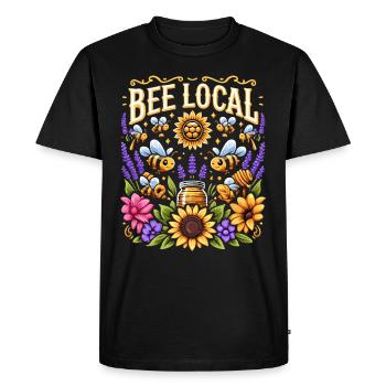 Marché fermier Agriculture Agriculture Alimentation - T-shirt Premium bio Homme - noir - Devant - Nico (187cm)
