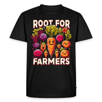 Marché fermier Agriculture Agriculture Alimentation - T-shirt Premium bio Homme - noir - Devant - Nico (187cm)