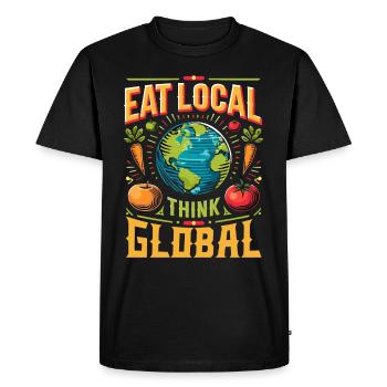 Marché fermier Agriculture Agriculture Alimentation - T-shirt Premium bio Homme - noir - Devant - Nico (187cm)