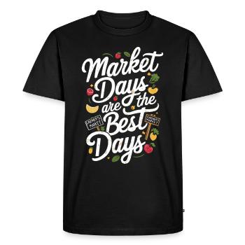 Marché fermier Agriculture Agriculture Alimentation - T-shirt Premium bio Homme - noir - Devant - Nico (187cm)