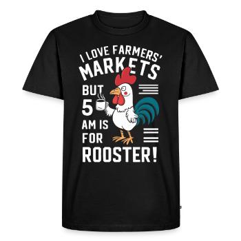 Marché fermier Agriculture Agriculture Alimentation - T-shirt Premium bio Homme - noir - Devant - Nico (187cm)