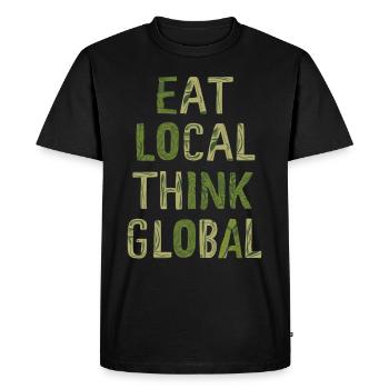 Marché fermier Agriculture Agriculture Alimentation - T-shirt Premium bio Homme - noir - Devant - Nico (187cm)