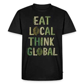 Marché fermier Agriculture Agriculture Alimentation - T-shirt Premium bio Homme - noir - Devant - Nico (187cm)