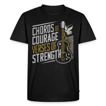 Prayer Songs Jesus Christ Religious Music - Men's Premium Organic T-Shirt - black - Front - Nico (187cm)