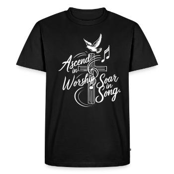 Prayer Songs Jesus Christ Religious Music - Men's Premium Organic T-Shirt - black - Front - Nico (187cm)