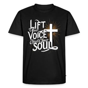 Prayer Songs Jesus Christ Religious Music - Men's Premium Organic T-Shirt - black - Front - Nico (187cm)