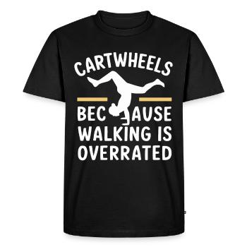 Cartwheeling Gymnastique Gymnaste Costume Roue de charrette - T-shirt Premium bio Homme - noir - Devant - Nico (187cm)