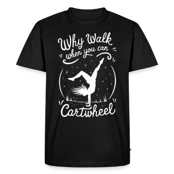 Cartwheeling Gymnastique Gymnaste Costume Roue de charrette - T-shirt Premium bio Homme - noir - Devant - Nico (187cm)