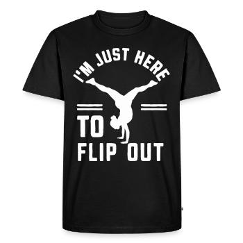 Cartwheeling Gymnastique Gymnaste Costume Roue de charrette - T-shirt Premium bio Homme - noir - Devant - Nico (187cm)