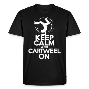 Cartwheeling Gymnastique Gymnaste Costume Roue de charrette - T-shirt Premium bio Homme - noir - Devant - Nico (187cm)