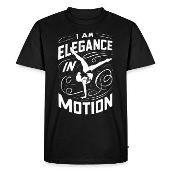 Cartwheeling Gymnastique Gymnaste Costume Roue de charrette - T-shirt Premium bio Homme - noir - Devant - Nico (187cm)