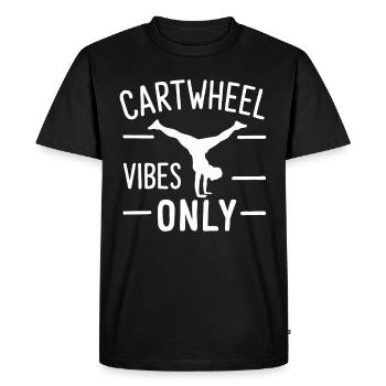 Cartwheeling Gymnastique Gymnaste Costume Roue de charrette - T-shirt Premium bio Homme - noir - Devant - Nico (187cm)
