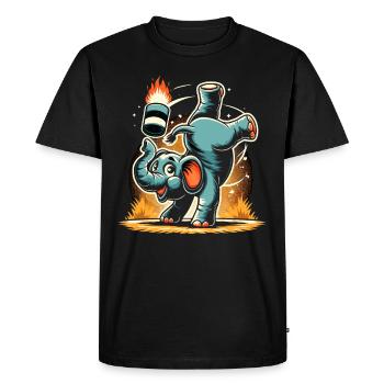 Cartwheeling Gymnastique Gymnaste Costume Roue de charrette - T-shirt Premium bio Homme - noir - Devant - Nico (187cm)