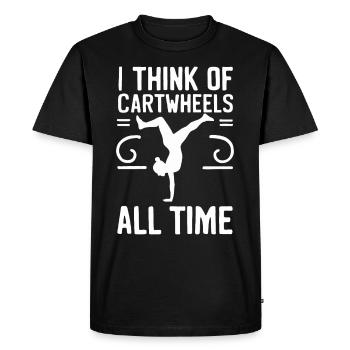 Cartwheeling Gymnastique Gymnaste Costume Roue de charrette - T-shirt Premium bio Homme - noir - Devant - Nico (187cm)