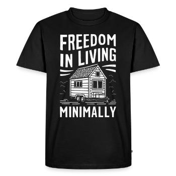 Rolling Tiny House Mode de vie minimaliste - T-shirt Premium bio Homme - noir - Devant - Nico (187cm)