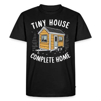 Rolling Tiny House Mode de vie minimaliste - T-shirt Premium bio Homme - noir - Devant - Nico (187cm)