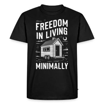 Rolling Tiny House Mode de vie minimaliste - T-shirt Premium bio Homme - noir - Devant - Nico (187cm)