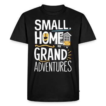 Rolling Tiny House Mode de vie minimaliste - T-shirt Premium bio Homme - noir - Devant - Nico (187cm)